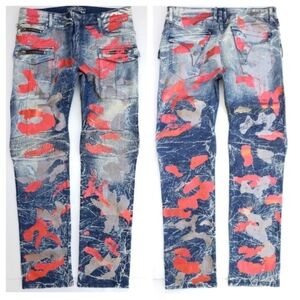 NEW ROBIN'S JEAN Tintin Slim Biker Coated